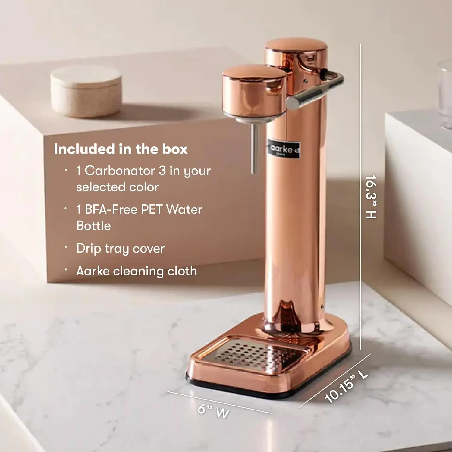 III Premium Carbonator/Sparkling & Seltzer Water Maker with PET Bottle (Copper) 5