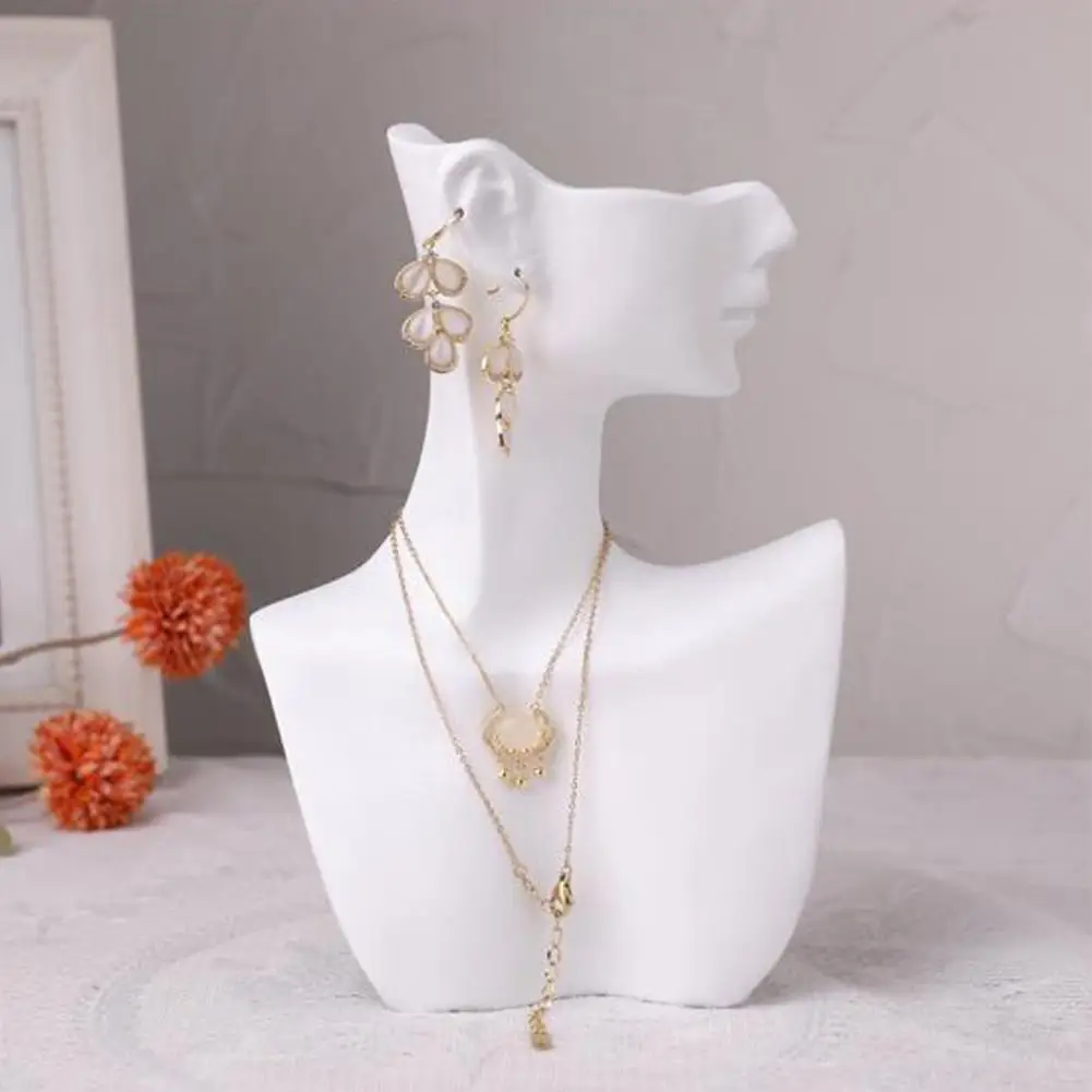 Mannequin Jewelry Rack Side Face Profile Necklace Display Bust Stand Jewelry Display Earrings Necklace Bust Jewelry Shop Tool