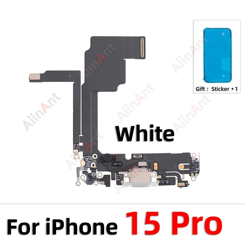 Enhanced Quick Charging Port Flex Cable with Sticker - Bottom USB Mic Board Dock Charger Connector