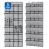 24 Pockets Over the Door Shoe Organizer Large Mesh Pockets With 4 Hooks Transparent Fabric Shoe Rack Storage Bag For Bedroom 1