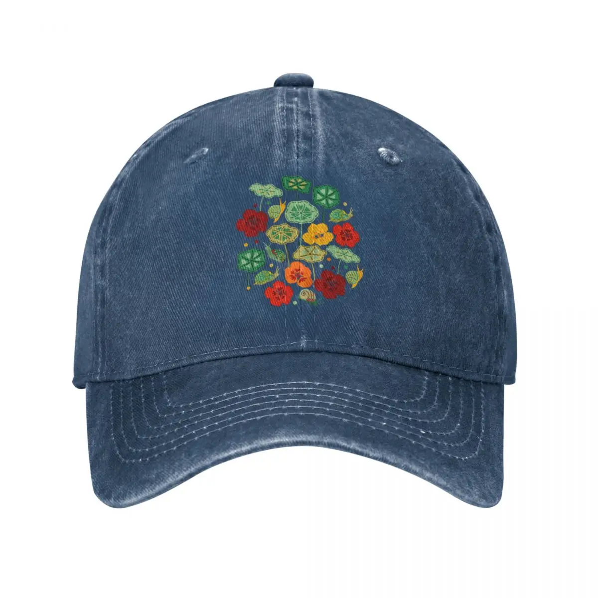 

Nasturtiums & Snails On BrownCap Cowboy Hat fashion icon winter hat for man Women's