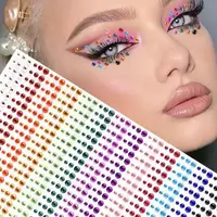 Colorful Makeup Festival Jewels Nail Gems Diamonds Adhesive Glitters for the Rhinestone Face Temporary Tattoos Body Stickers 1