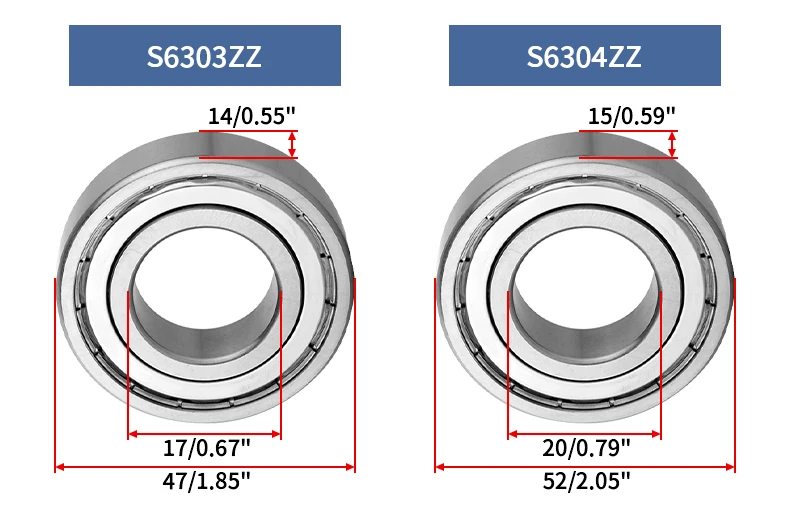 1/2/4PCS 304 Edelstahl Rillenkugellager S6000-6010ZZ SS6000-6008ZZ S6300-6308ZZ Rollenkugellager Für CNC Teile – Detail 10