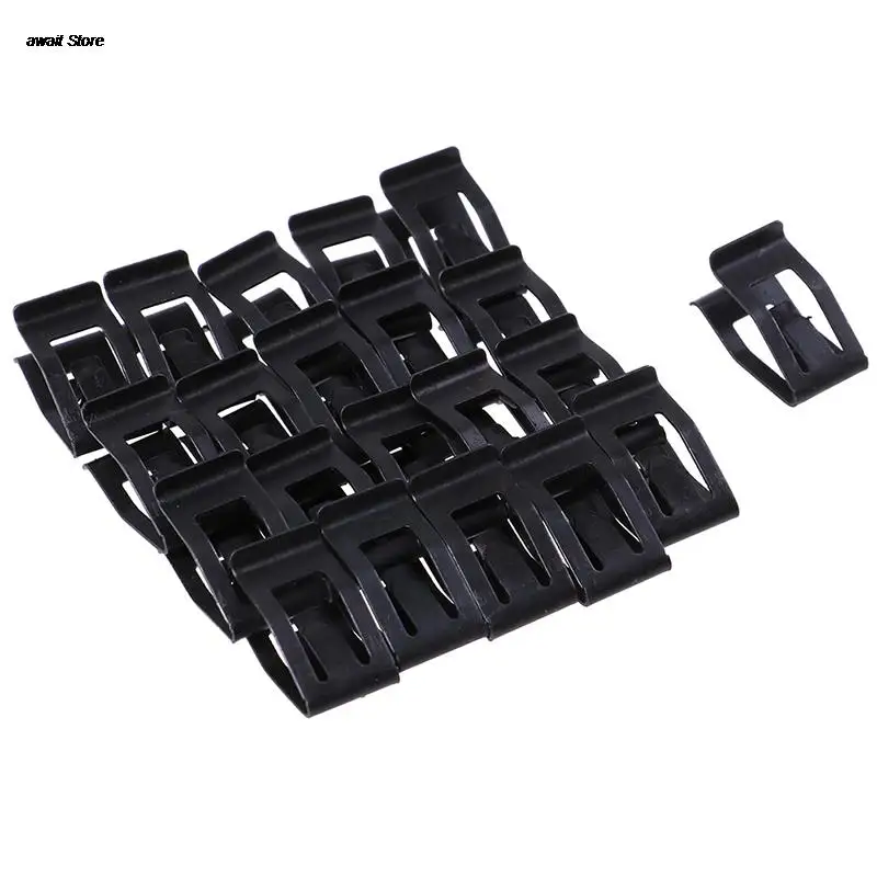 

20Pcs Universal Car Front Console Dash Dashboard Auto Trim Metal Retainer Black Rivet Fastener Clips