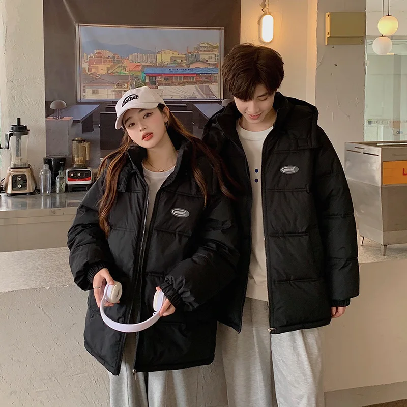 

Hooded couple's cotton jacket Winter men's and women's bread jacket Cotton jacket Warm jacket