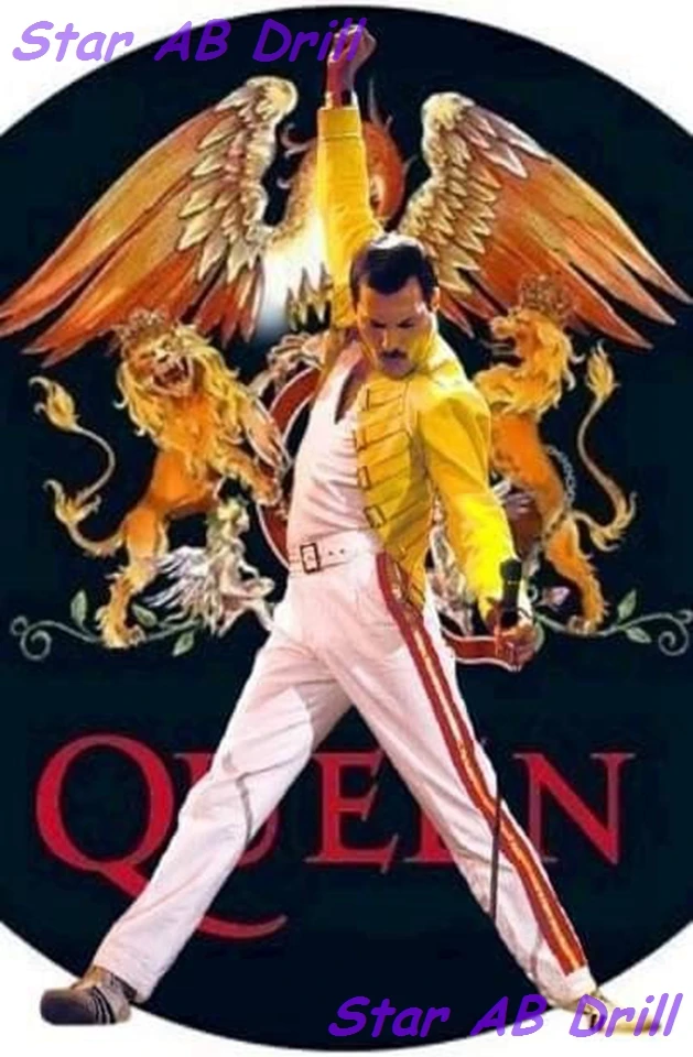 Queen Ribbon Freddie Mercury Diamond Painting 5D Diy Beads Puzzle Rock Band  AB Drill Art Embroider Cross Stitch Kit Home Decor