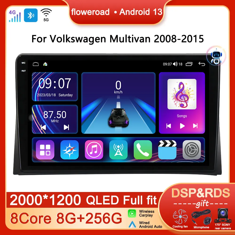

2din Car Radio For Volkswagen Multivan 2008 -2015 Android Multimedia Player Carplay Video Navigation GPS Autoradio DVD Bluetooth