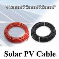 Câble solaire PV 8/10/12/14/16AWG fil de cuivre étamé fil PV pour voiture extérieure RV bateau Marine maison panneau solaire utilisation 10/6/4/2.5/1.5mm2 2