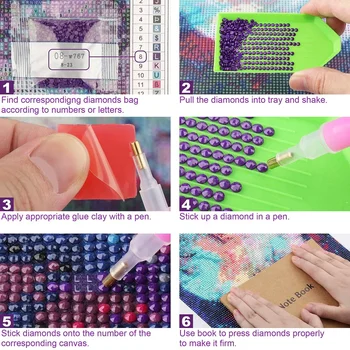 Christmas Reindeer Moose Diamond Painting 5D Full Drill Kit Diamond Embroidery Mosaic Picture Rhinestones DIY Cross Stitch 4