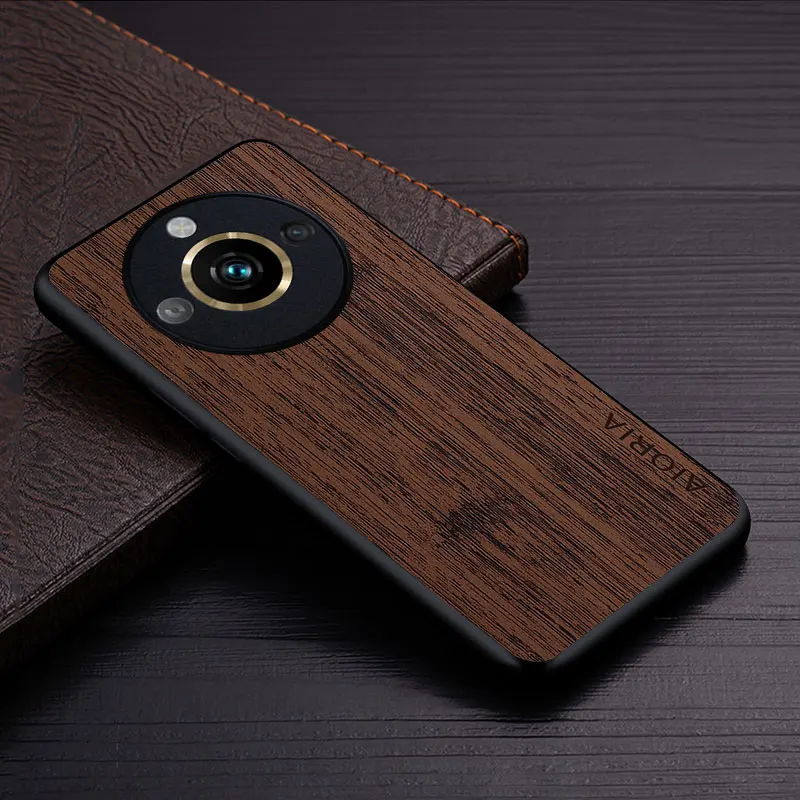 Luxury Bamboo Wood Pattern Leather Case - Premium Protective Cover