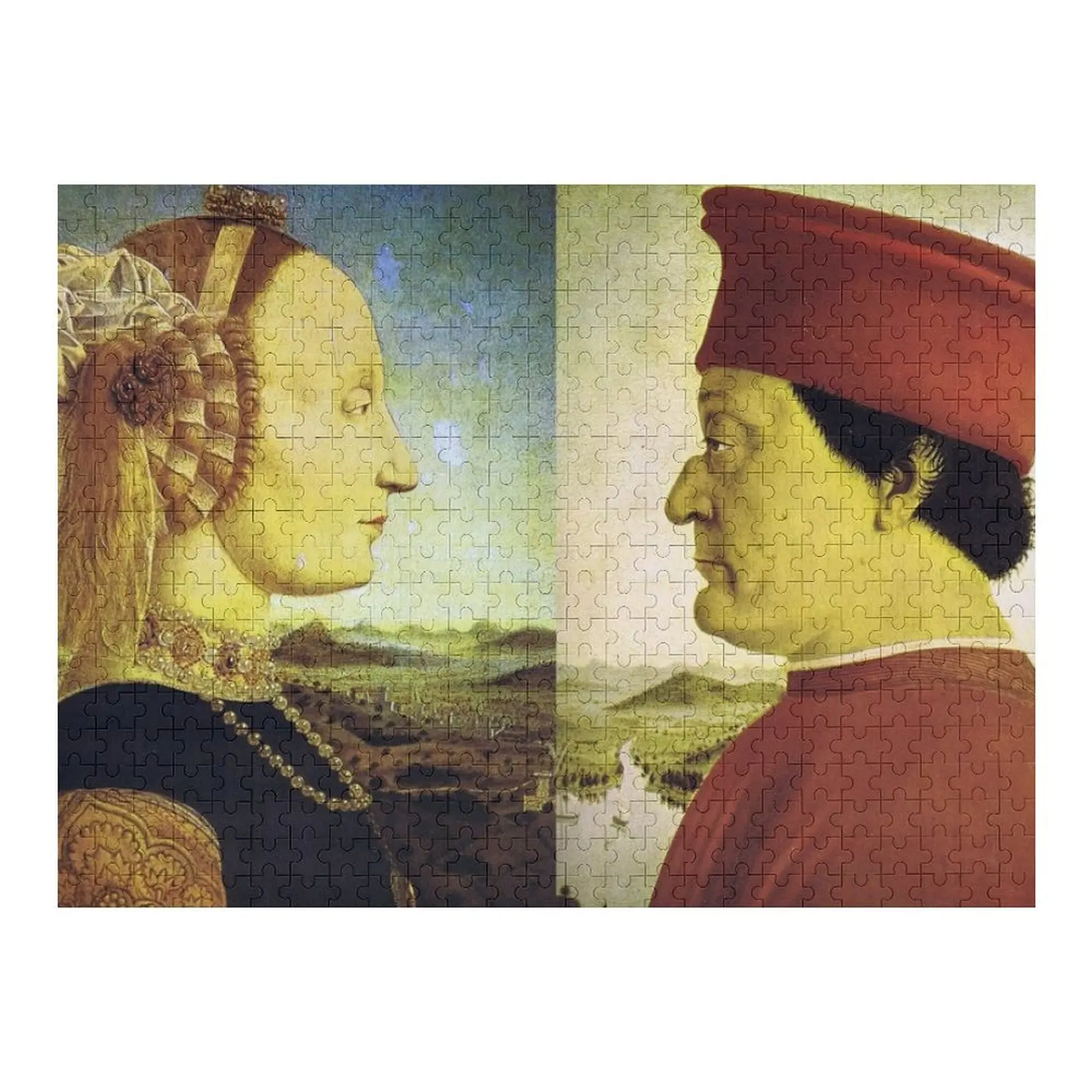 

The Dukes of Urbino by Piero della Francesca Jigsaw Puzzle Woodens For Adults Personalised Puzzle