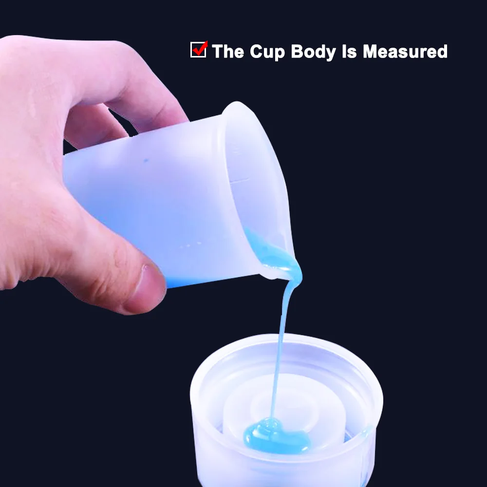 Silicone Measuring Cups for Epoxy Resin, DIY Crystal Dropper Kit, Silicone  Dispensing Cup Crystal Epoxy Resin Mold Meas - AliExpress