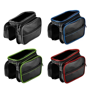 Borsa per tubo superiore anteriore per bici Borsa per manubrio per portabiciclette con