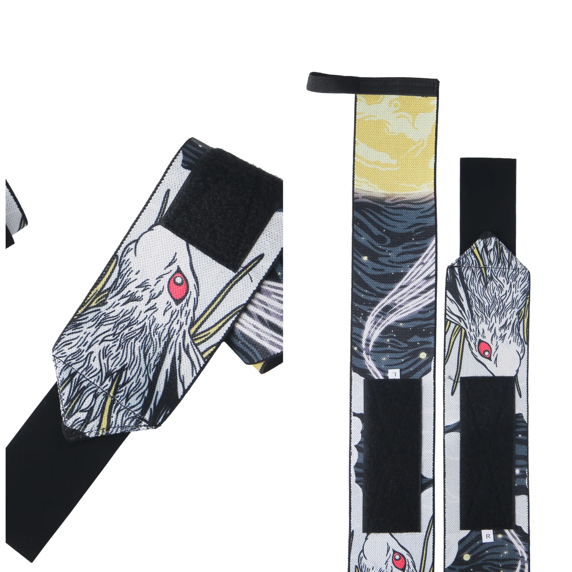 Berserk Anime Flexible Wrist Wraps for Weightlifting - Adjustable and Elastic Gym Wrist Support
