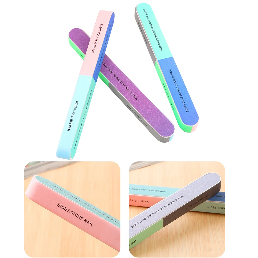 

10pcs Nail Buffer Blocks Sponge Nail Files 6- Way Sanding Blocks Nail Shiner Professional Manicure Pedicure Tools
