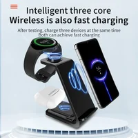 VIKEFON 3 in 1 100W Travel Wireless Charger For Samsung Galaxy S23 Watch 6 pro/5/4/3 Active Buds Pro Plus Fast Charging Station - Image 4
