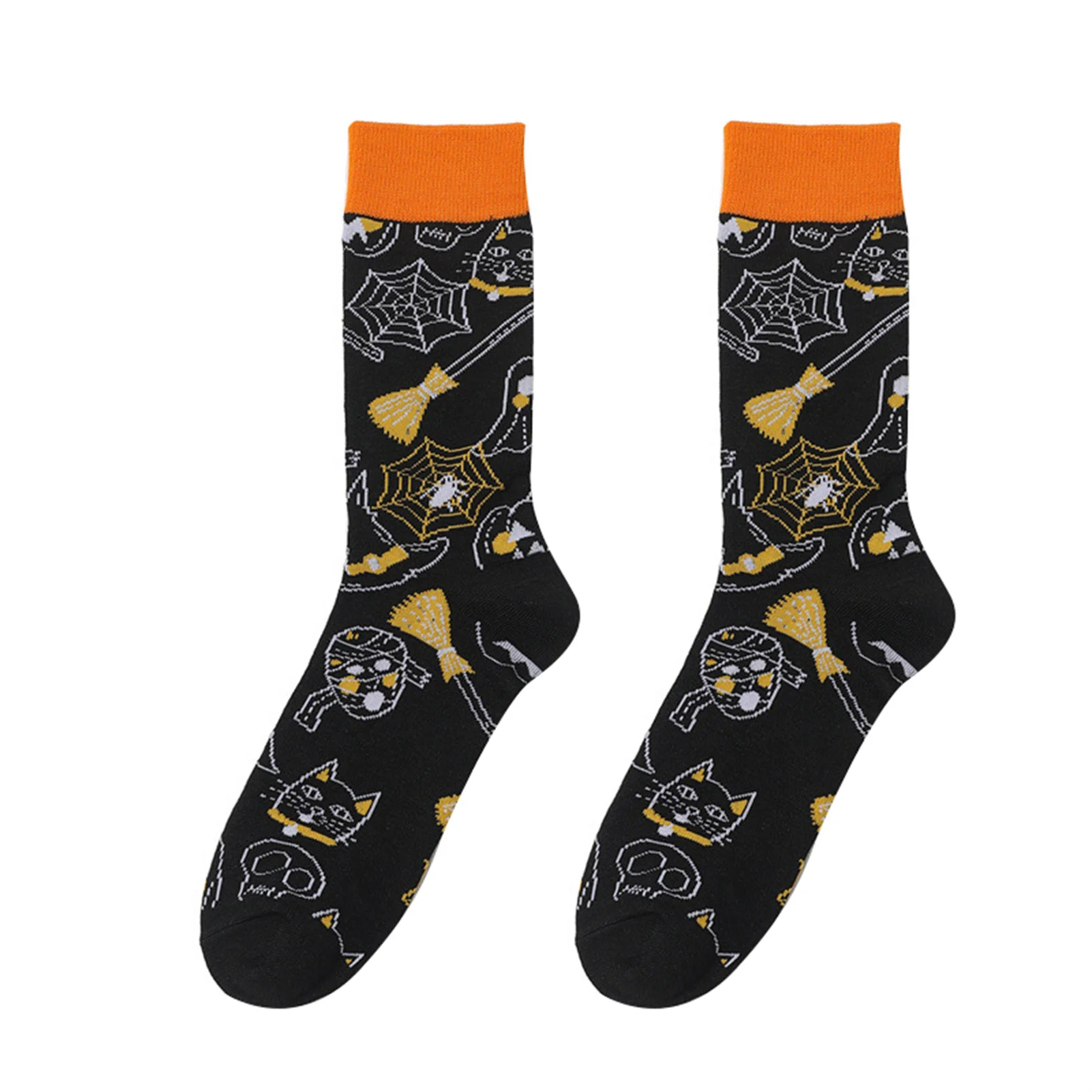 

Bright Colors Crew Socks Comfortable Fabric Lovely Socks for Thanksgiving New Year Gift