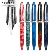 New PENBBS 480 Acrylic Resin Color Fountain Pen Bright Pointed Blade F M Nib Office Business Supplies Stationery Writing Gifts 1