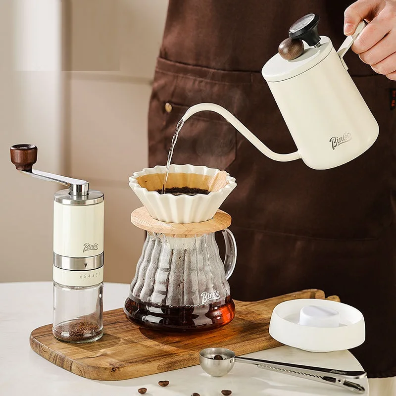 Pour Over Coffee Maker Set 4 in1 Coffee Maker Kit with Metal Drip Stand  Glass Server Coffee Filters Packing Bag for Home Outdoor - AliExpress