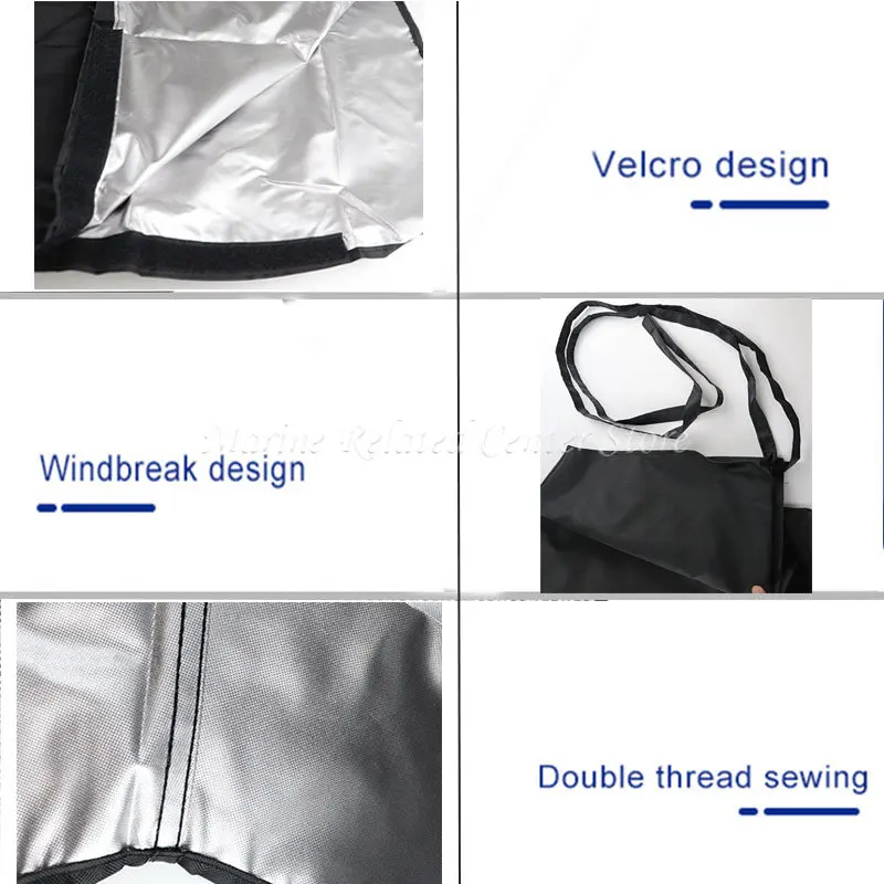 420D Waterproof Mainsail Boom Boat Cover Sail Cover Anti UV Sunshade Boom 8-9Ft 9-10Ft 10-11Ft 11-12Ft 12-13Ft Black