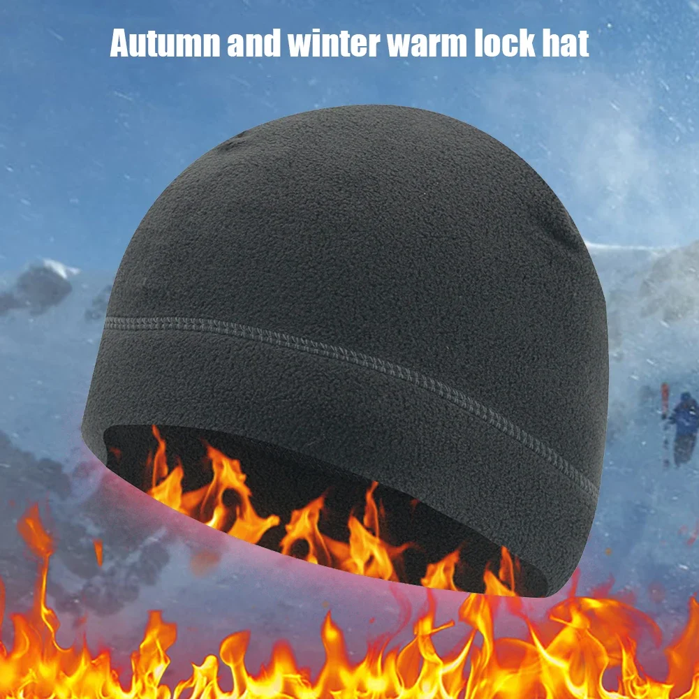 Warm Beanie Hats Windproof Fleece Beanie Hat Fashion Winter Warm Hat Thermal Unisex Skull for Running Cycling Skiing Polar fleece hat