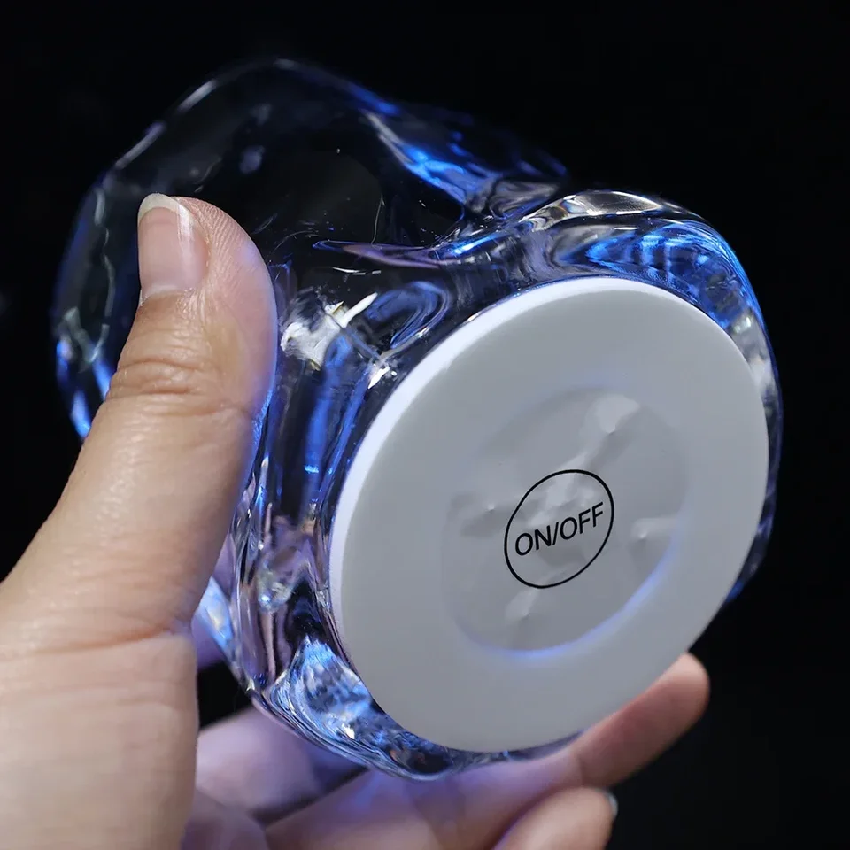 12 Adesivi LED Luminosi Per Bottiglie E Bicchieri - Luci Multicolore A Batteria Per Bar E Feste