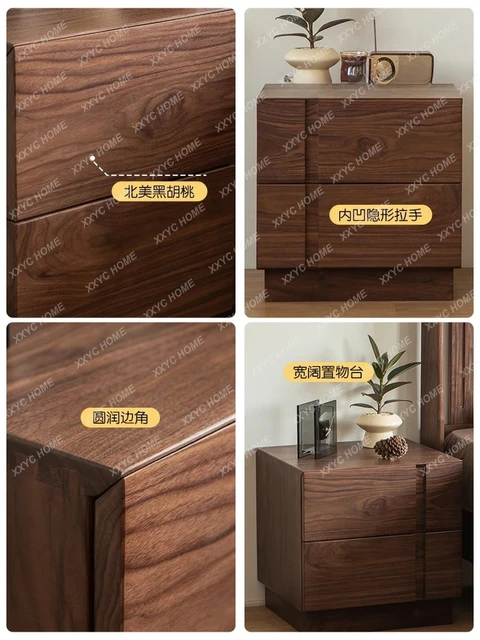 Black Walnut Solid Wood Nightstand Black Walnut Solid Wood Nightstand