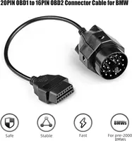 For BMW 20pin to OBD2 16pin connector cable OBD OBD2 adapter cable for BMW e36 e39 X5 Z3 scan tool cable 2
