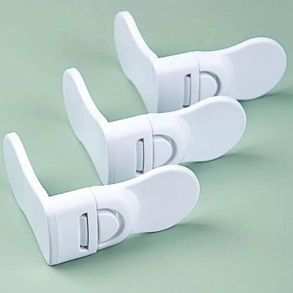 Cabinet Door Lock, Door Lock Buckle, Drawer Lock Right Angle Drawer Lock Childrens Anti-trap Cabinet Corner Lock Abs Protective