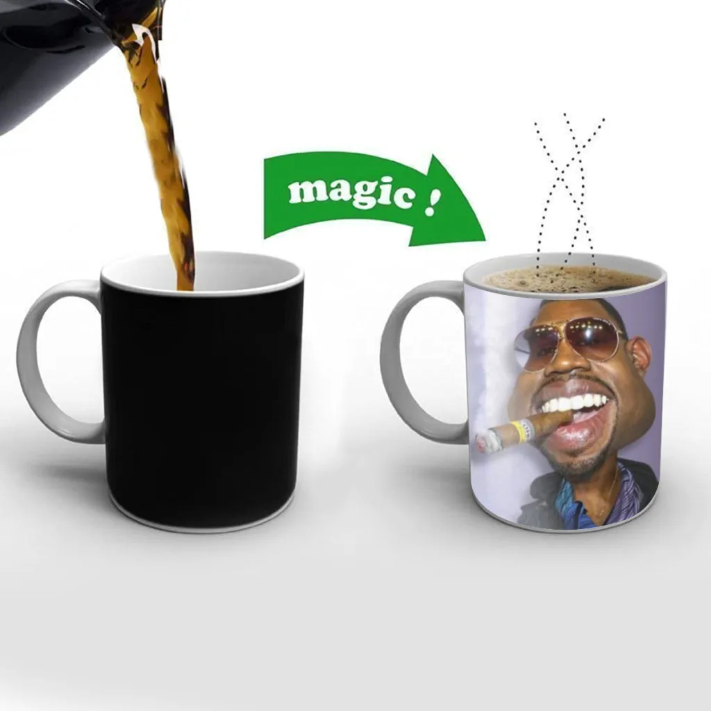 

Funny Kanye West Ye Free shipping Mug Changing Color Ceramic Coffee Mugs Magic Tea Cup Best Gift