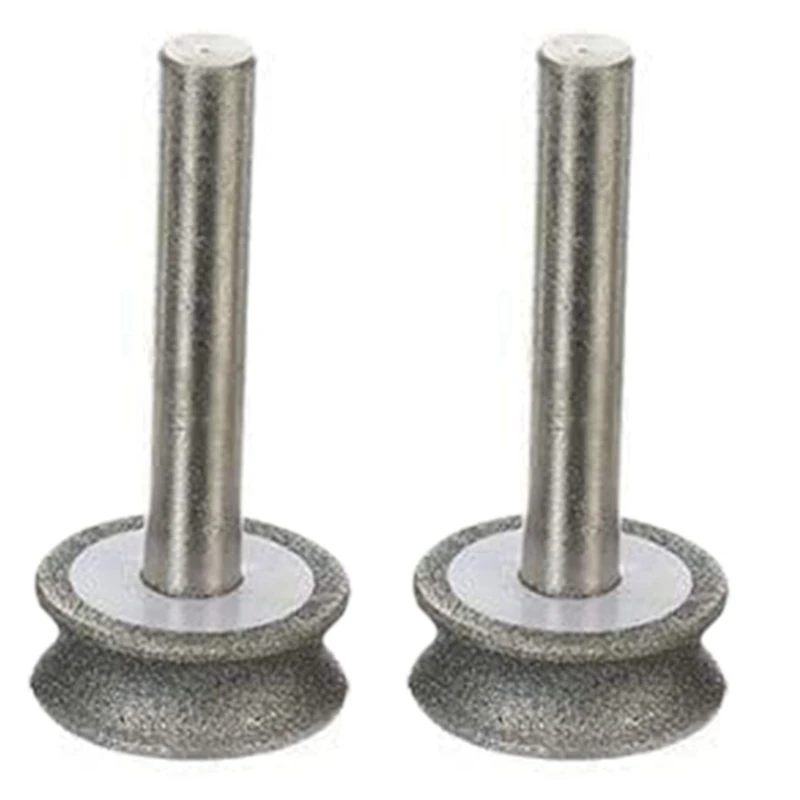 

2X Diamond Grinding Wheel Grinding Wheel For Glass Airplane Straight Edge Chamfer 6Mm Shank(5Mm)