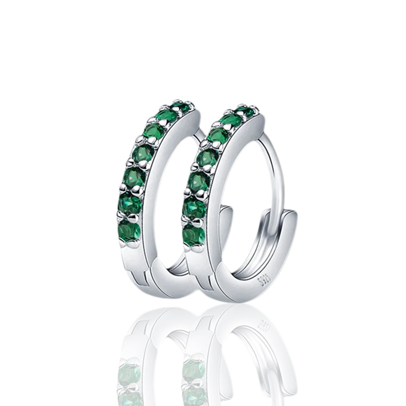 2022 Charm Double Hoop Earrings 925 Silver Fit Original Brand Charms Diy Fine Jewelry Gift For Women Fine Earring Making Gift 