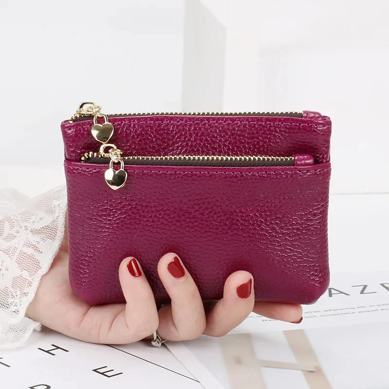 

Fashion PU Leather Women's Short Wallet Mini Coin Purse Zipper Change Purses Card Holder Key Pocket Ladies Money Clip