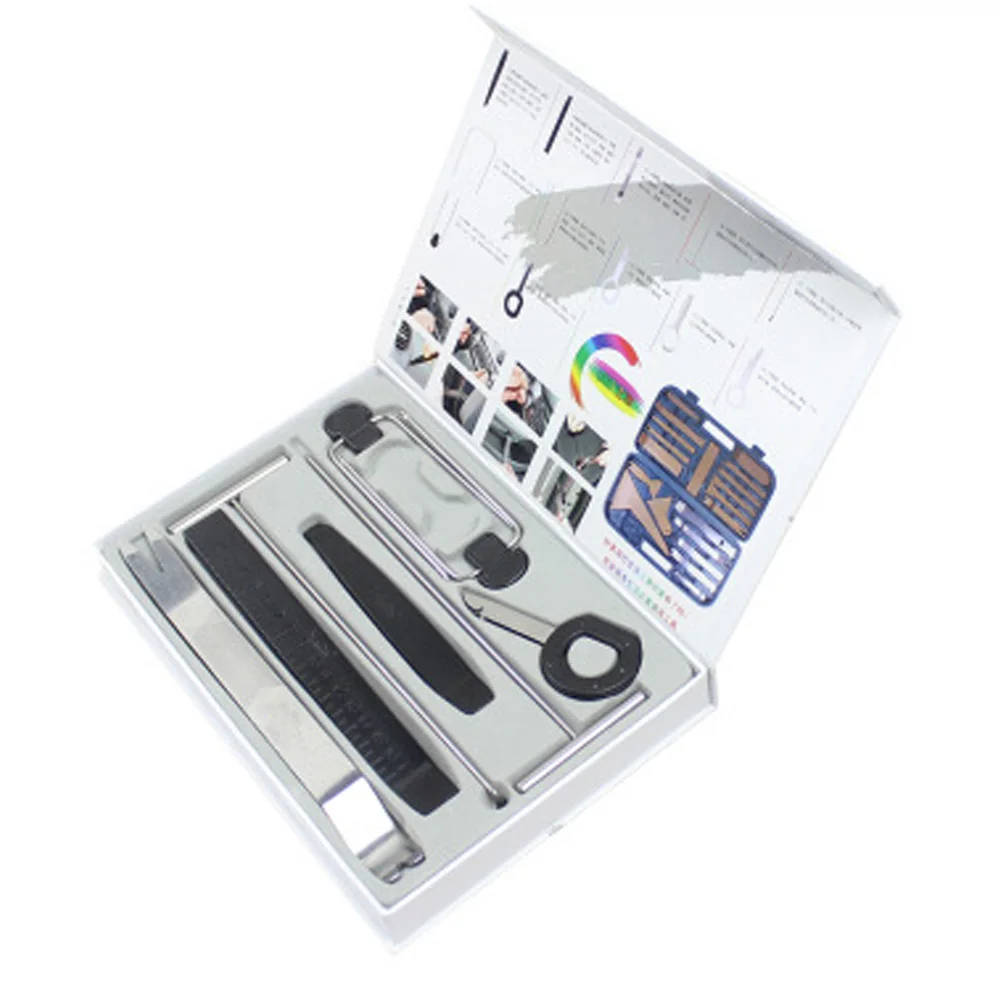 

Car Panel Removal Tool Audio Removal Pry Tool Repairing Plastic Audio Removal Installer Car Radio Door Clip 1 Set 9Pcs