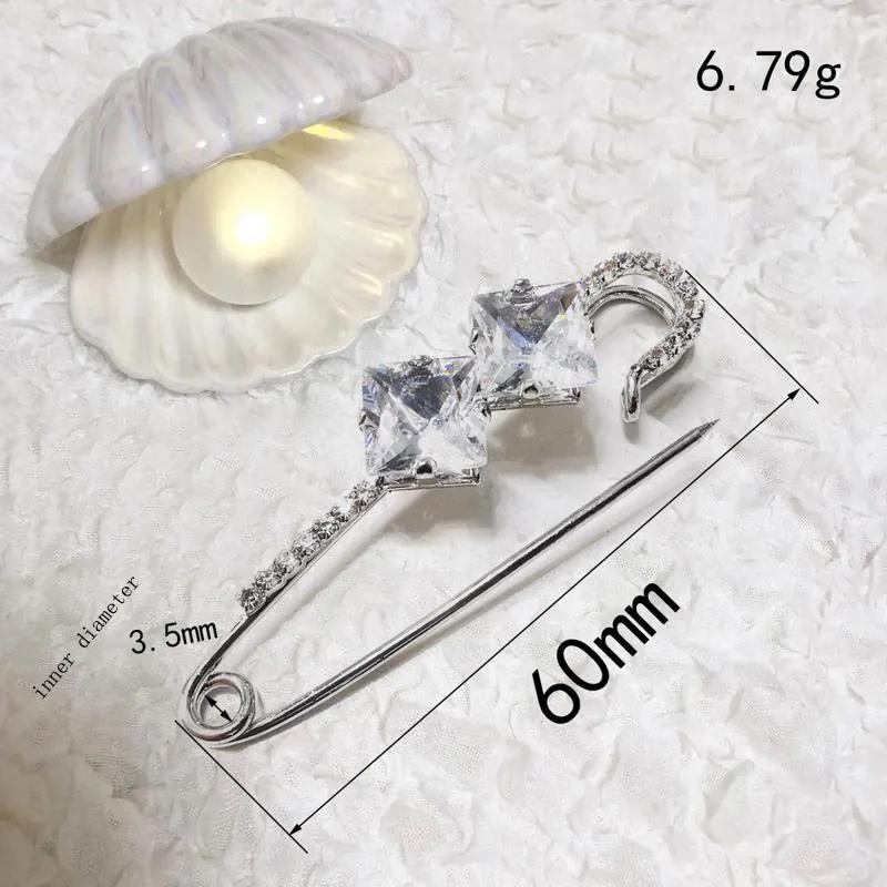 2 개/짝 3.5mm 내경 실버 크리스탈 핀 가죽 공예 액세서리 가방 의류 장식