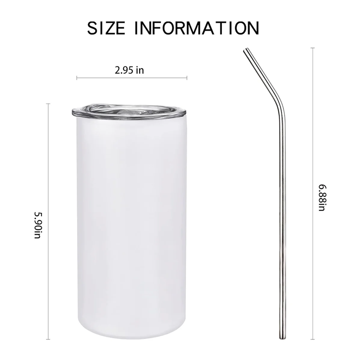 AGH Lot De 8 Gobelets Droits Et Fins En Acier Inoxydable De 355 Ml Avec Couvercles Et Paille, Gobelets Isothermes à Double Paroi Sous Vide, Excellent Cadeau Pour Les Enfants Et La