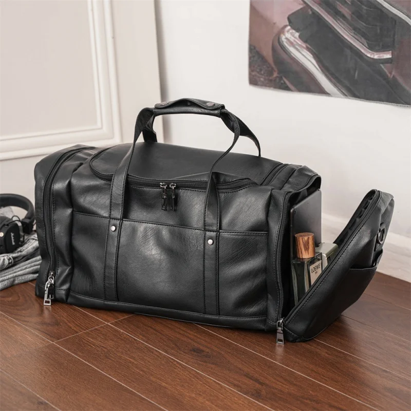 casual-pu-leather-men-travel-bag-high-capacity-shoulder-bag-portable-gym-bag-luggage-bag-male-duffel-bag