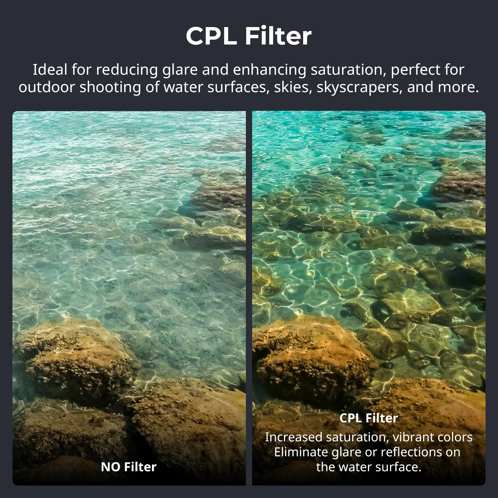 SmallRig Black/White Mist Filter & CPL Filter Set for Osmo Pocket 3, Magnetic S