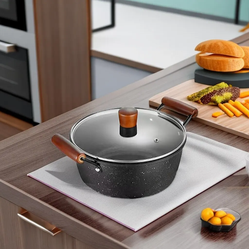 Refined Iron Rice Stone Frying Pan Frying Pan Soup Pot Non Stick Pot Suitable for Induction Cooker Gas Stove images - 6