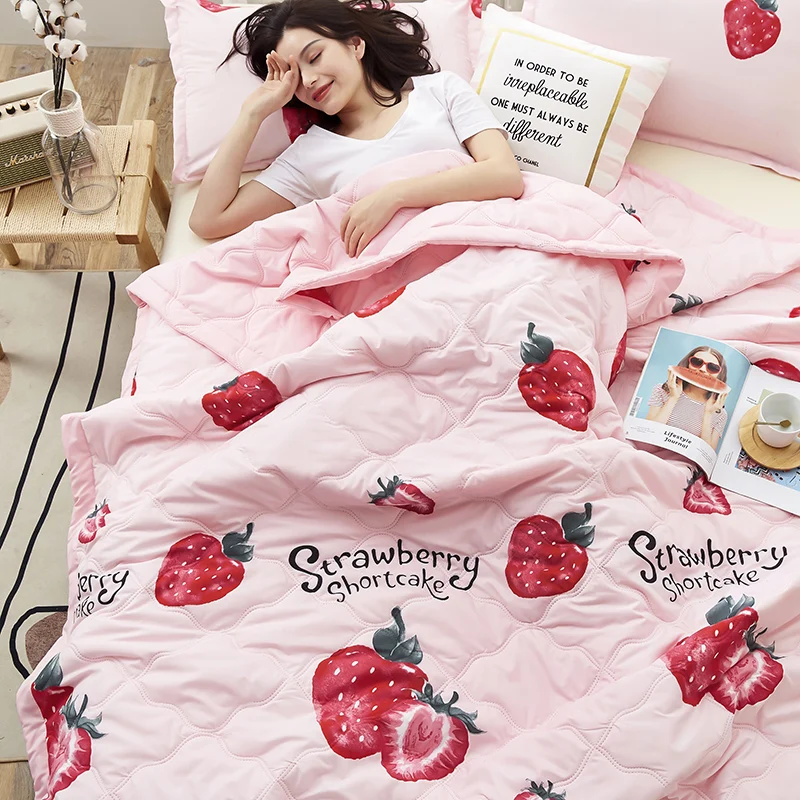 

Summer Thin Air Conditioner Was Washed Cotton Can Be Machine Washed Single Double Summer cool quilt
