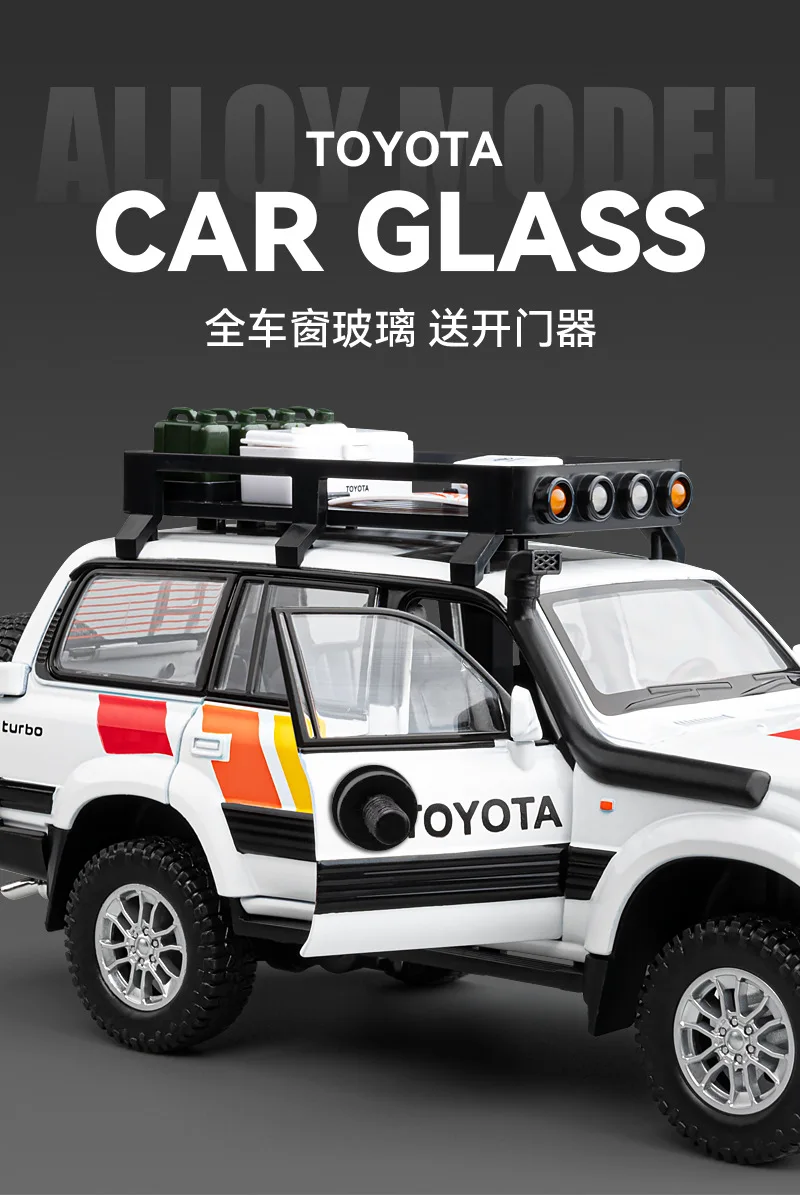 1:24 Toyota LAND CRUISER LC80 SUV Alloy Diecast Car Model Off-road