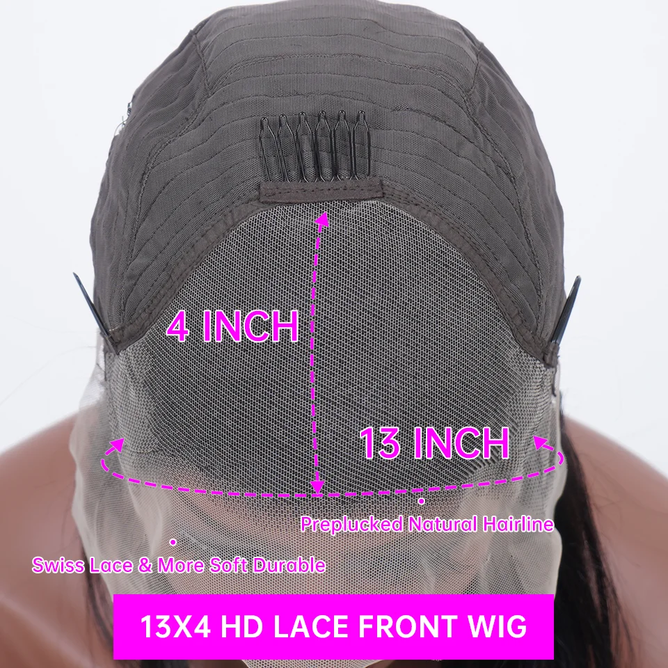 250 Density 26 Inch Deep Wave 13X6 Hd Lace Front Human Hair Wig Remy Curl 360 Full Lace Frontal Wig Human Hair for Black Women 6
