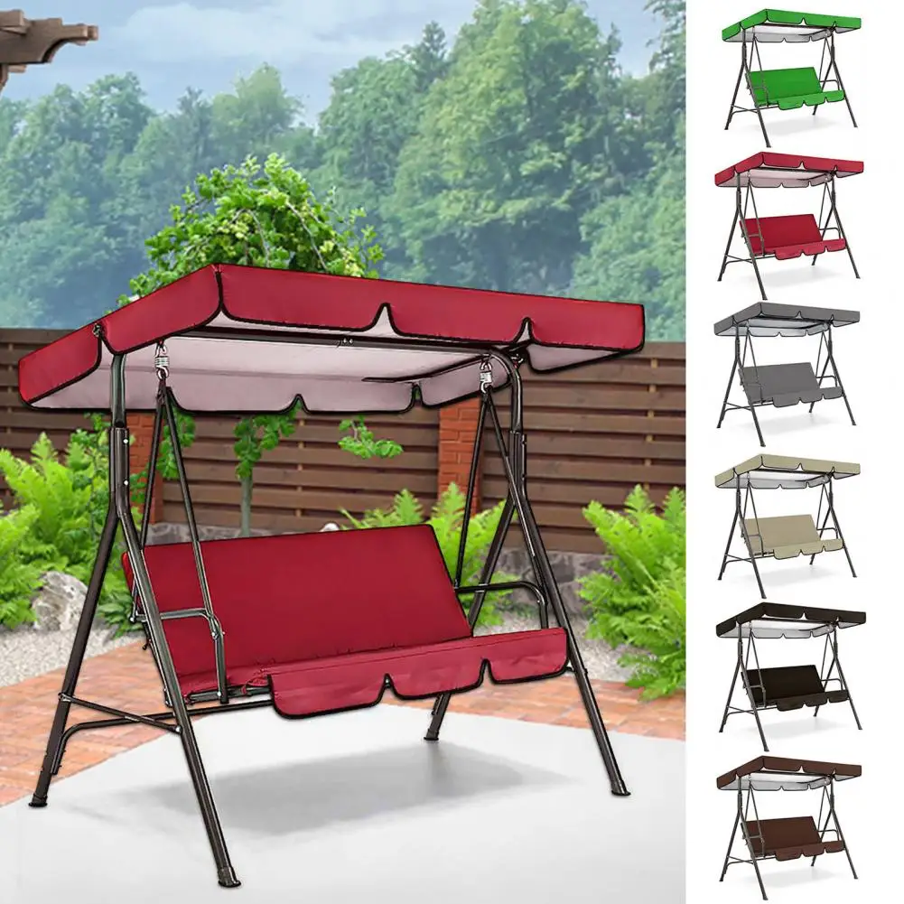 Swing Cushion Cover Garden Swing Seat Cushion Waterproof Dustproof Thickened Furniture Cover Sunshade 3 Seater Replacement