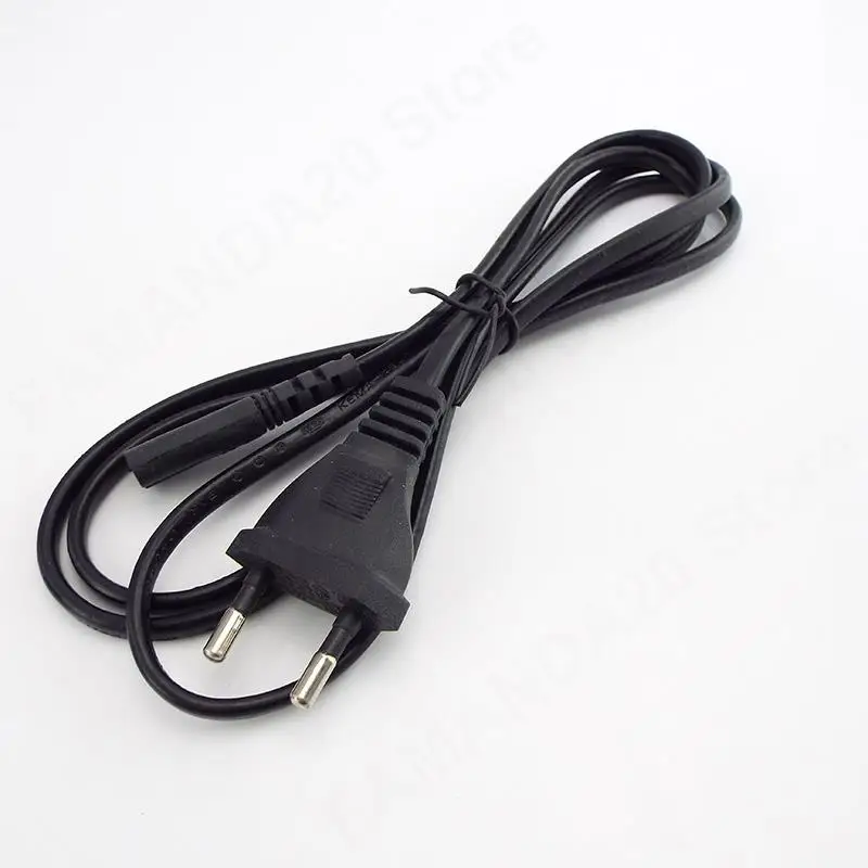 2-프롱 핀 리드 와이어 커넥터, EU 미국 전원 공급 케이블 플러그 전선, 1.4M 2ft AC 전원 어댑터, 익스텐션 코드 N6