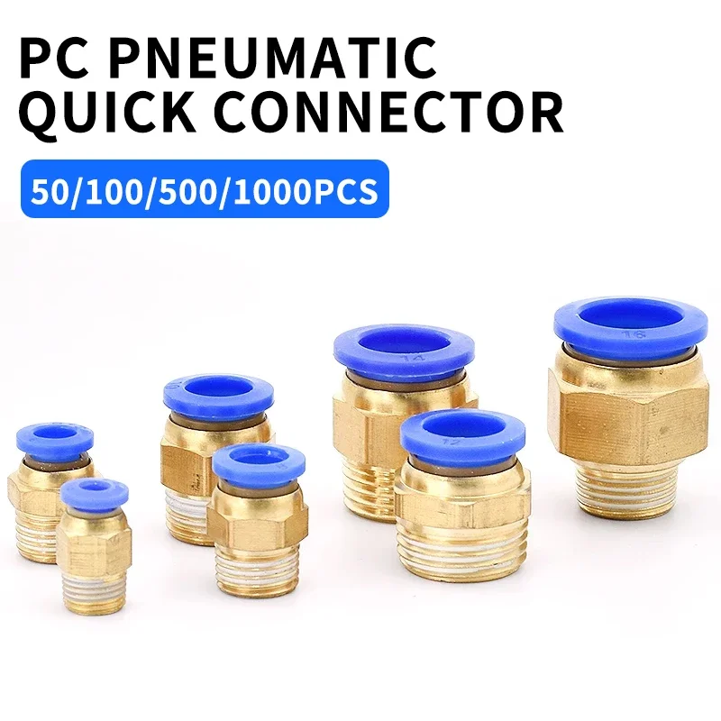 PC Pneumatic Pipe Quick Joint Thread Direct Head PC External Thread Pneumatic Quick Joint PC4-M5 PC8-02 Components