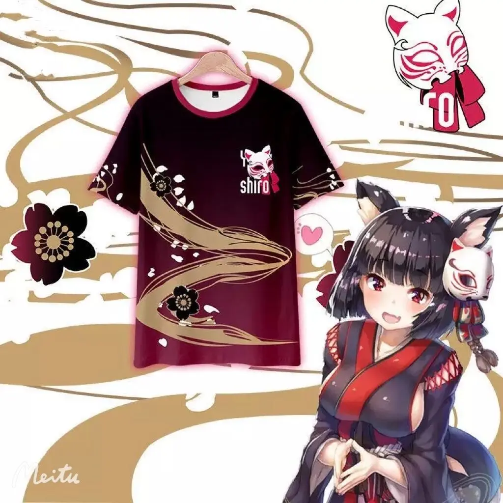 

Azur Lane IJN Yamashiro Style 3D Print T-shirt Summer Fashion Round Neck Short Sleeve Popular Game Harajuku Streetwear Plus Size