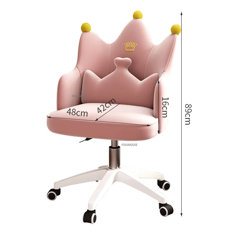 Description Picture 2 of itemVelvet Office Chairs  Office Furniture Home Comtable  Pink Gaming Computer Chair Lift Swivel Bedroom Vanity Chair N