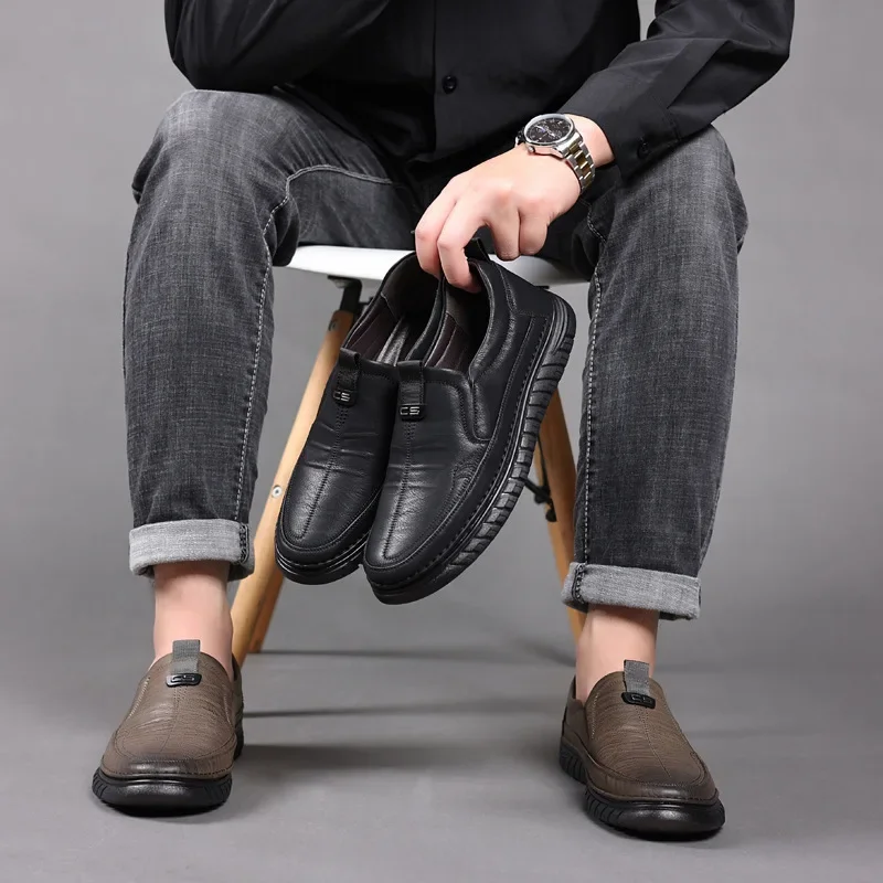 

Alta Qualidade Ao Ar Livre Confortavel Moda Macio Classico Conducao Antiderrapante Flats Mocassim Handmade Homens De Couro De Co