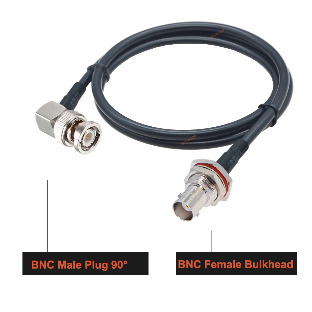RG58 BNC Cable BNC Female Nut Bulkhead to Male Plug 50 Ohm RF Coaxial Extension Cable Pigtail Jumper