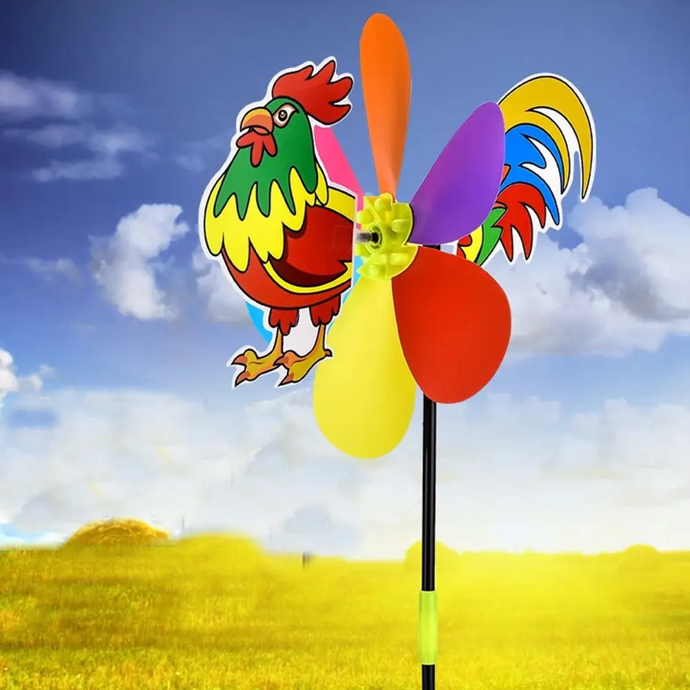 

Durable Self-assembly Animal Butterfly Dog Bee Pinwheel Kids Toys Home Garden Yard Windmill